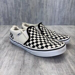 VANS Classic Slip On Shoes Black & White Checkered Youth  6 UK 5 Size